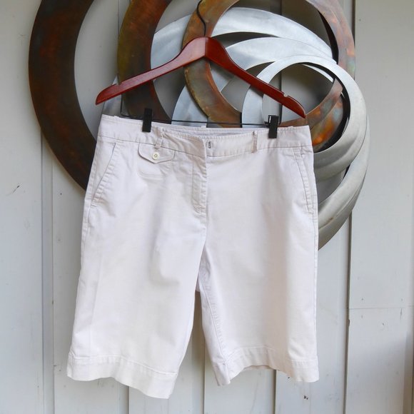 Beige Chino/Kahaki Bermuda Shorts, Size 14P - Picture 1 of 3